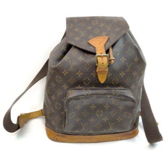 LOUIS VUITTON Montsouris Gm Brown Monogram Backpack - Picture 1 of 5